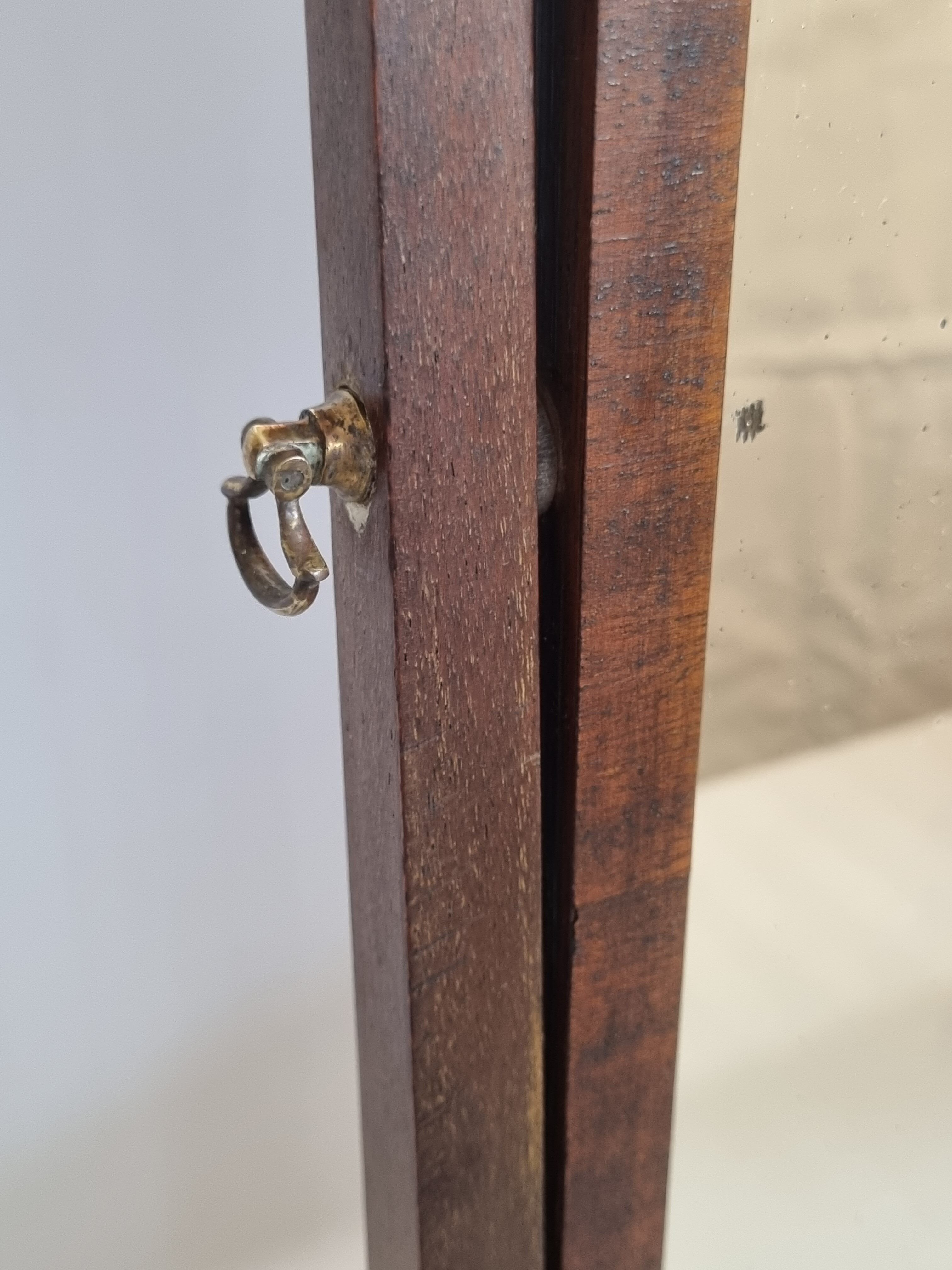 Adjustable empire style table horse mirror in mahogany, 52 cm
