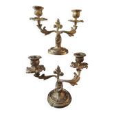Pair of 2-light candlesticks