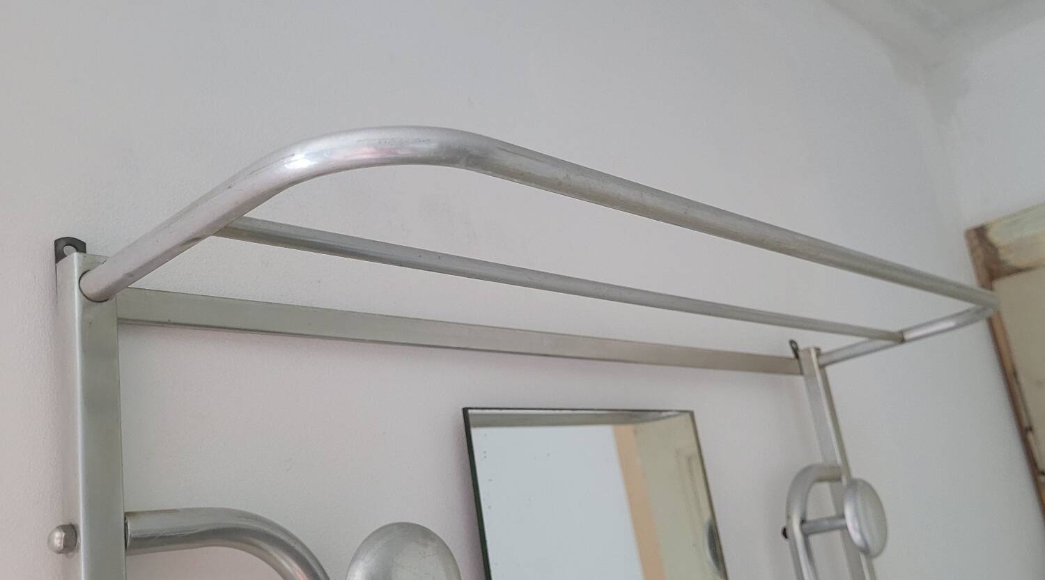 Industrial Wardrobe in Aluminium & Cast Iron – "SNCF" Style – 1950