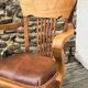 Fauteuil de bureau américain pivotant circa 1900 vintage