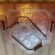 Lot of 2 leather trays