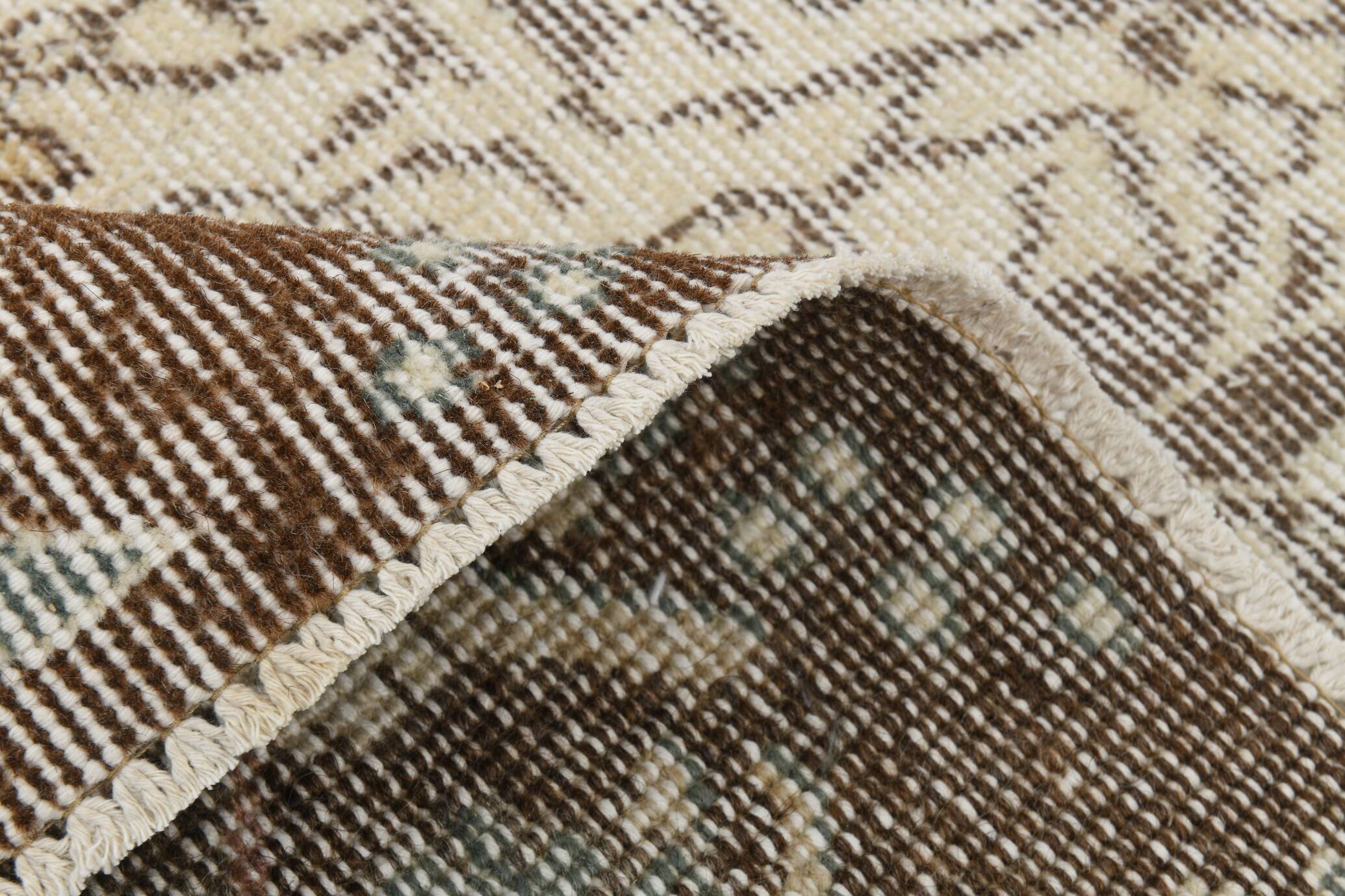 vintage madellion wool rug, Beige Brown Wool rug 6x10 large carpet