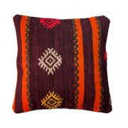 Vintage turkish kilim cushion cover , 40 x 40 cm