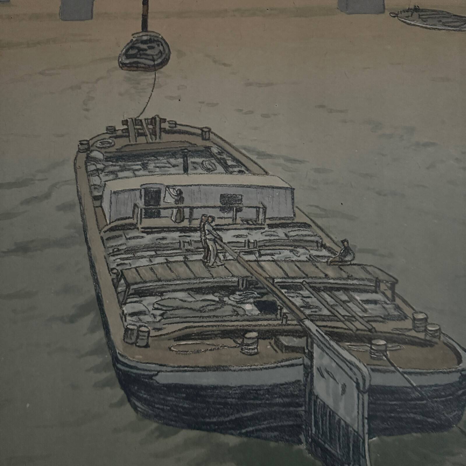 Lithograph on Chinese paper by Henri Rivière The Trocadéro