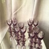 Liquor or drop service in hartzwiller crystal of purple color