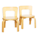 Paire de chaises d'enfant Alvar Aalto N65 pour Artek
