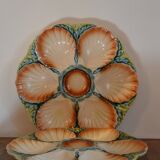 Set of 2 vintage shell dishes from the Sarreguemines earthenware factory