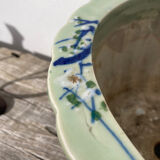 Chinese blue ceramic pot cover