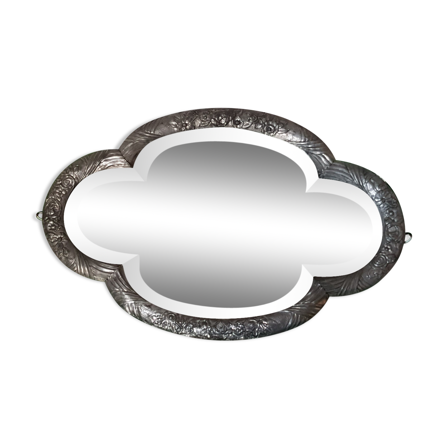 Mirror in tin period art nouveau 54x84cm