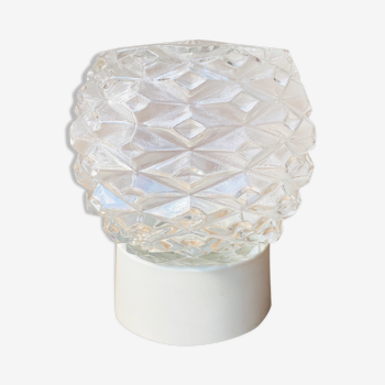 Old molded glass wall lamp