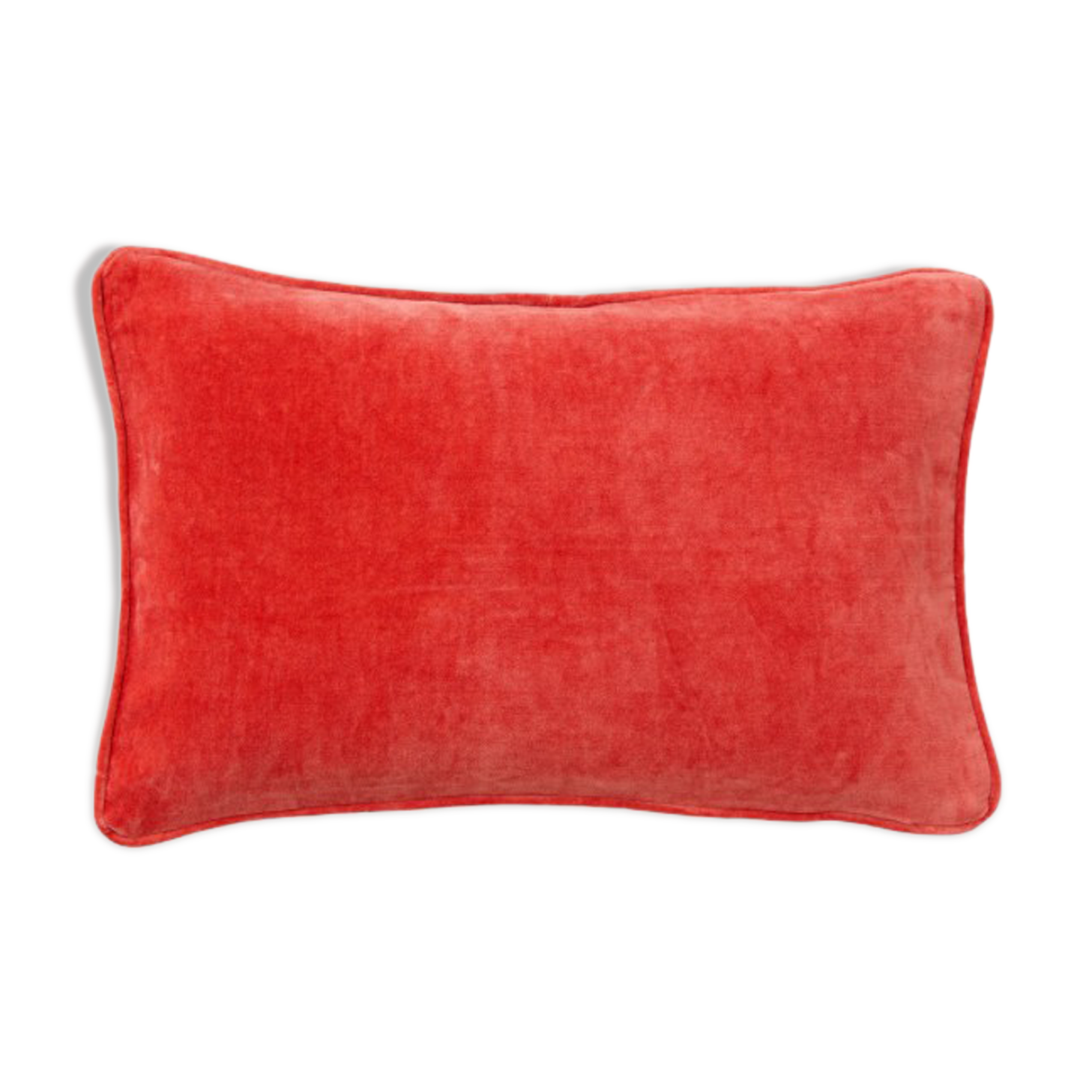 Coussin en velours 50x33cm couleur terracotta