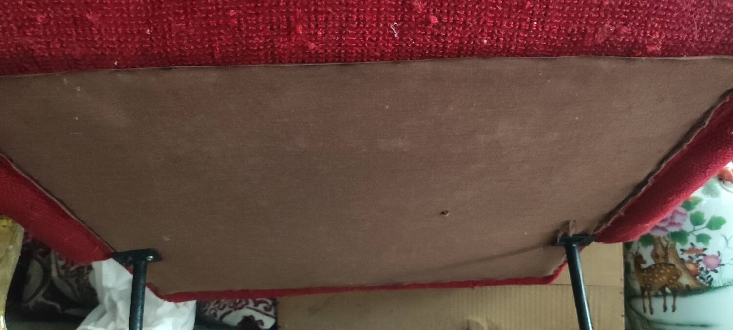 Vintage red designer armchair from the 1950s/1960s