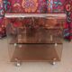 Smoked plexiglass side table