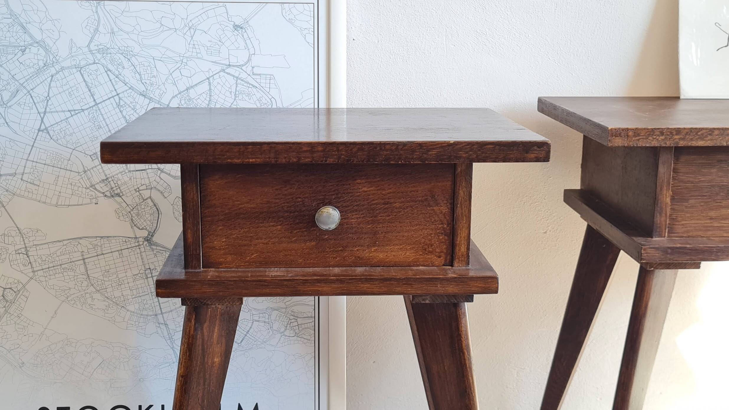 Paire de chevets scandinave années 60