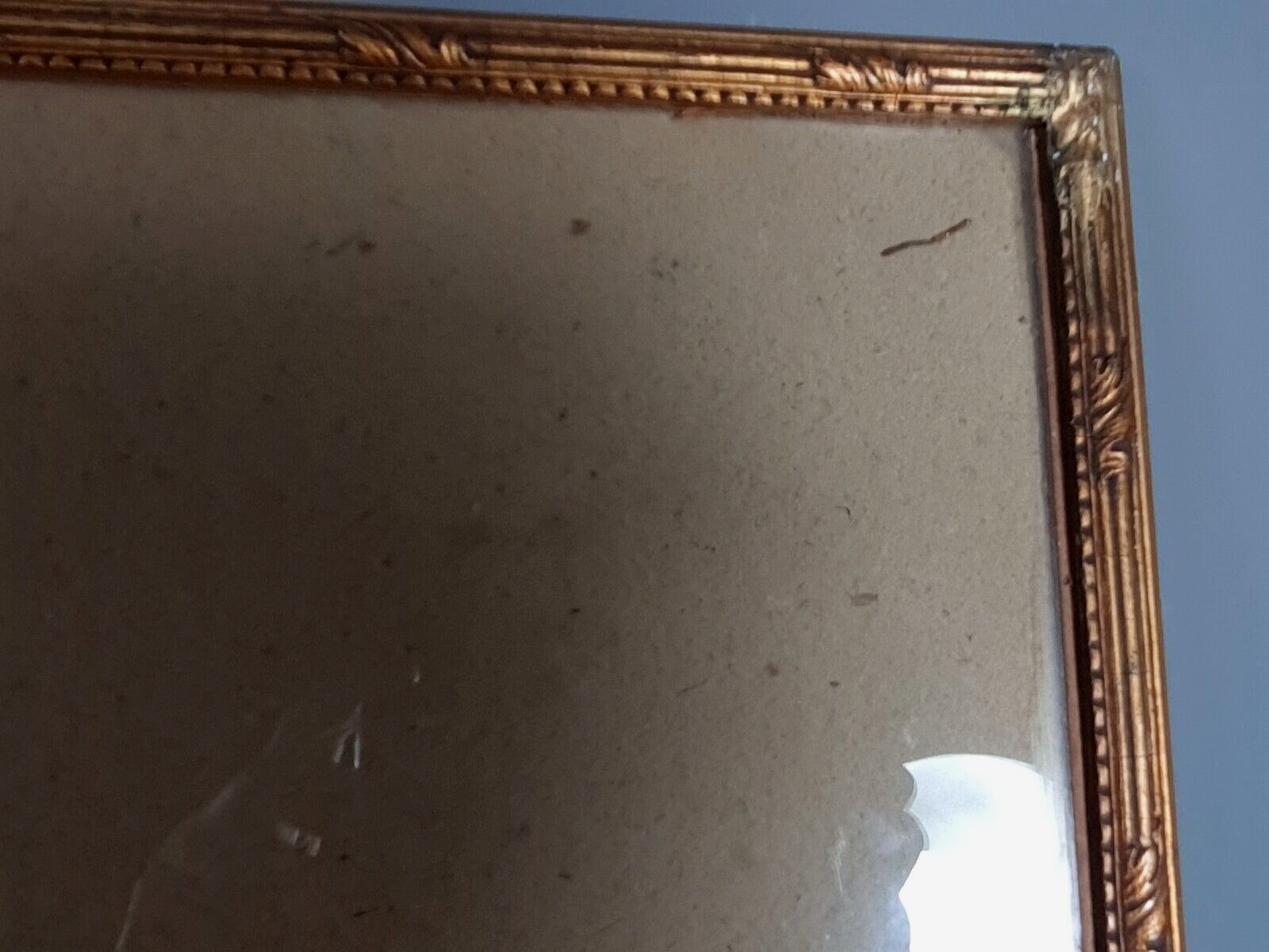 Baguette frame and glass St Louis XVI