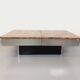 Vintage granite, chrome metal and black melamine coffee table with bar