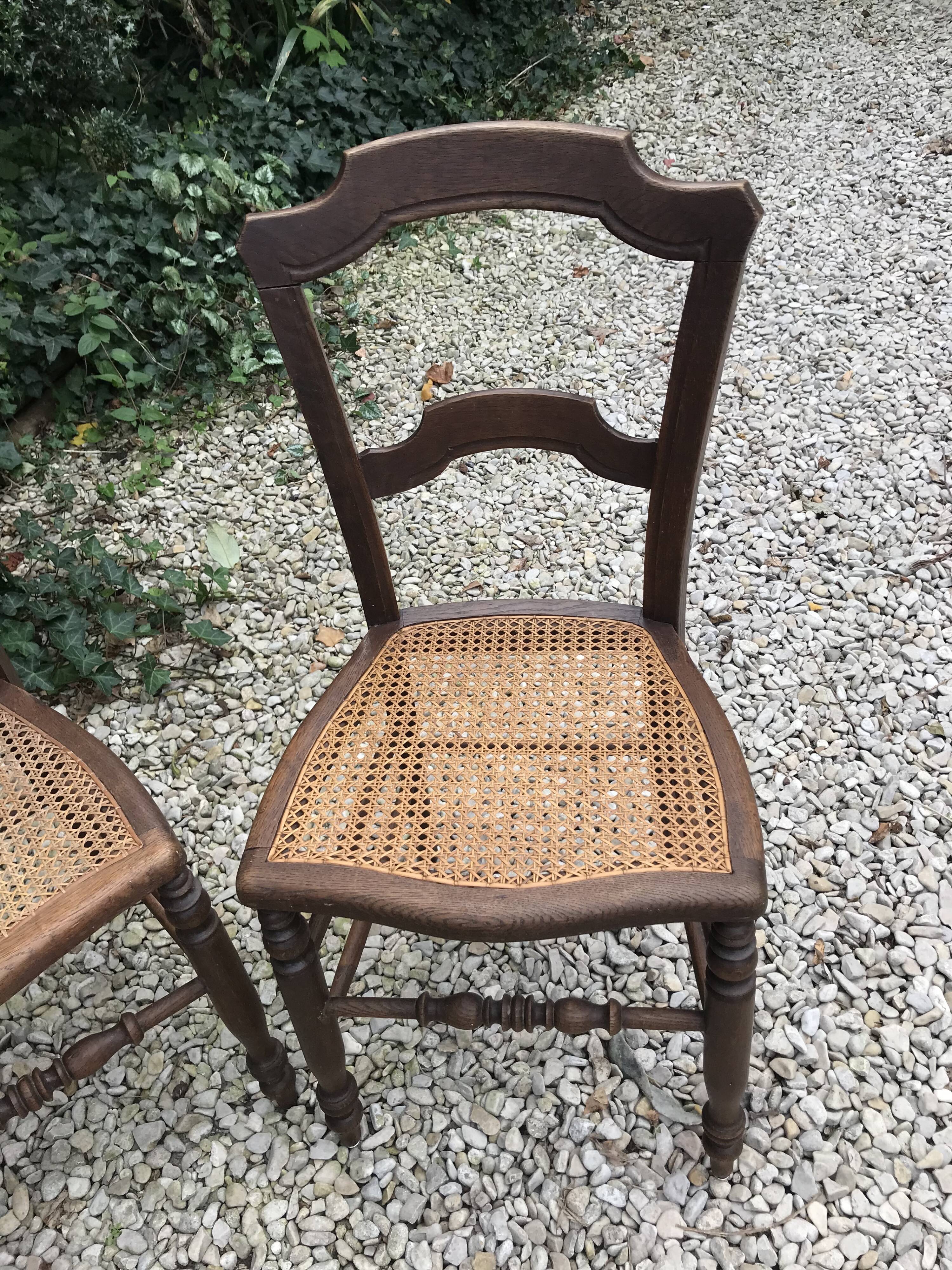 Four chairs during the Napoleon III era