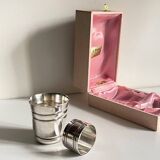 Silver-plated glass and napkin ring by UDNER
