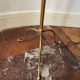 Golden brass floor lamp — French decorative style, circa 1950-1970