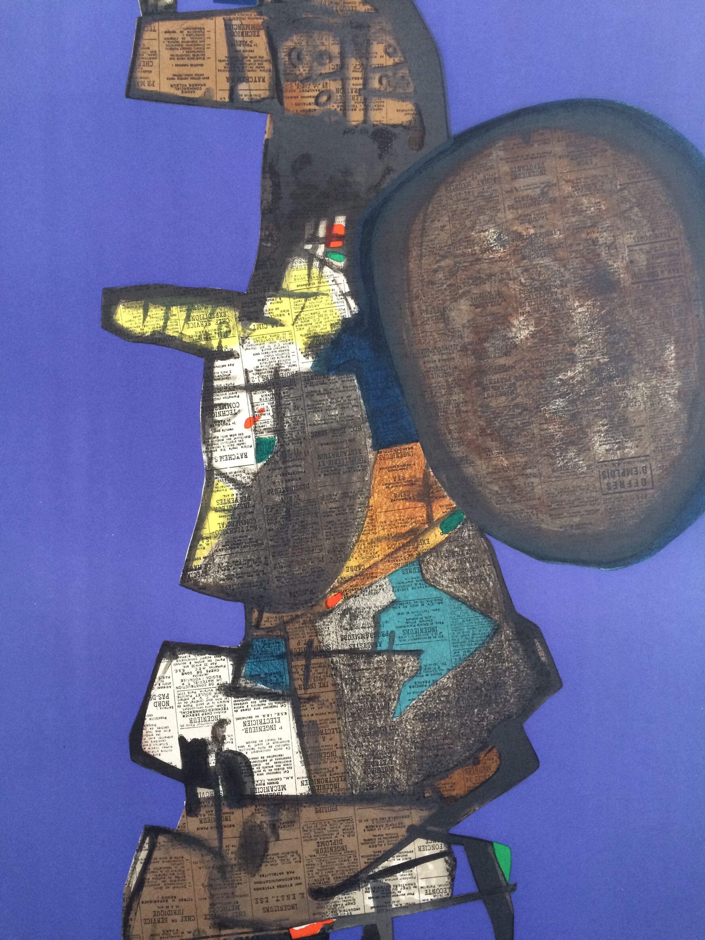 Maurice Esteve "Bank Street" Atelier Mourlot Ltd New York, 1967. Original exhibition poster