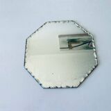 Antique octagonal beveled mirror