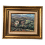 Peinture 1/4 (reproduction) dans superbe cadre doré, Vintage, France