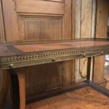 Old inlaid side table 19 th Tea table with 2 levels Wood