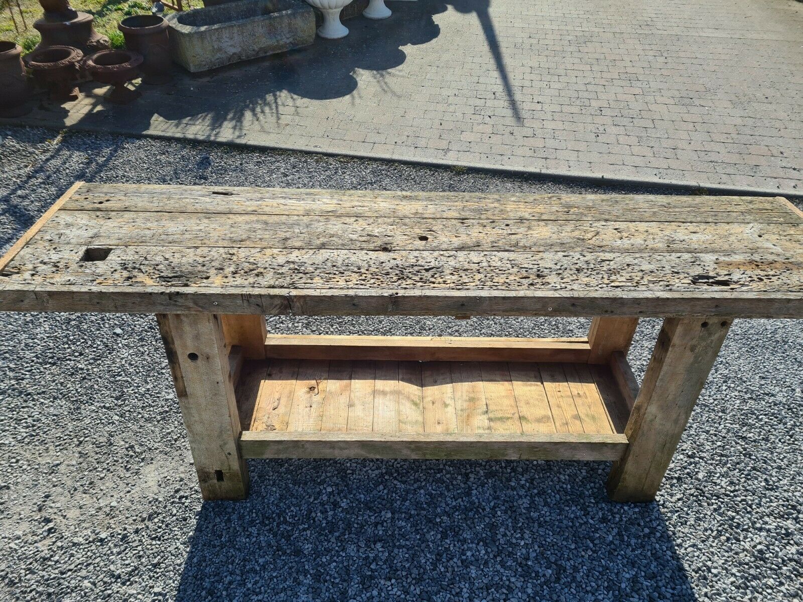 Wooden cabinetmaker's workbench