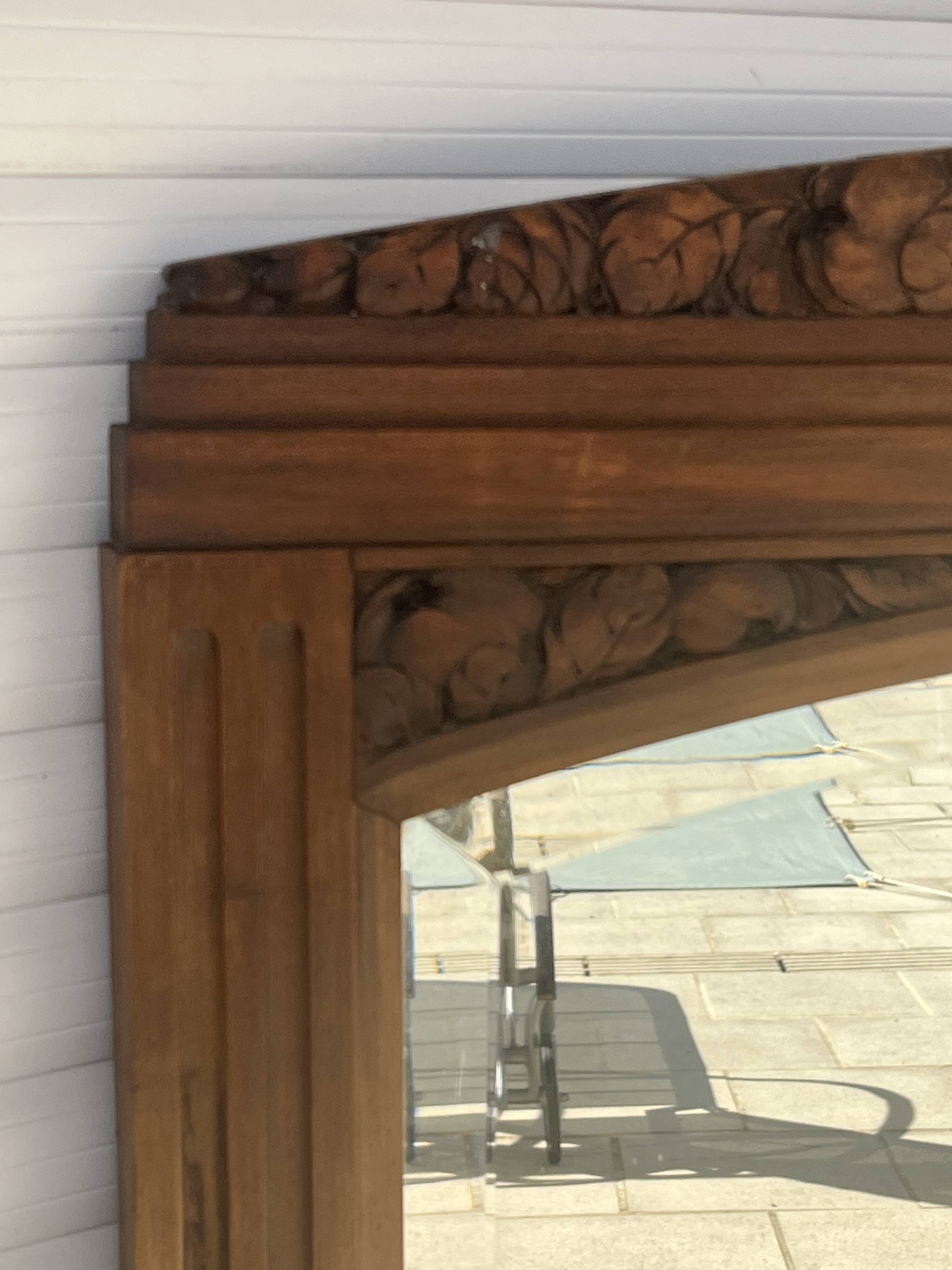 Art Deco wooden mirror