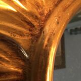 Golden wood sun mirror years 60