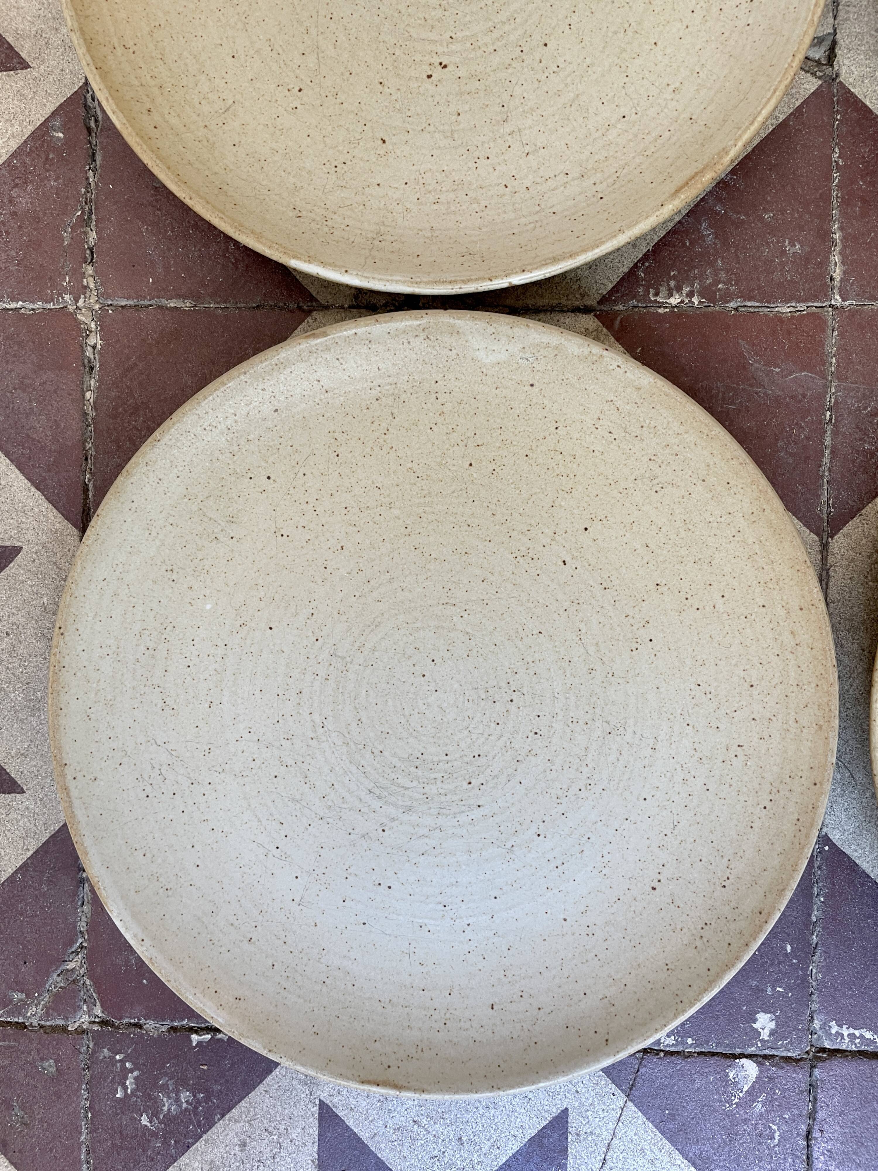 Set of 12 plates dessert gres