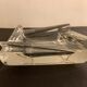 Cendrier en verre moulé transparent