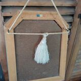 Mirror frame in patinated wood deco