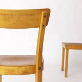 Pair of 1950s Frankfurt Dining Chairs, Germany – Refurbished Beechwood