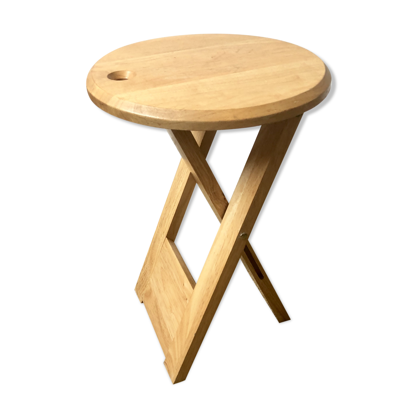 Stool folding design Suzy Adrian Reed edition artifact France vintage 80