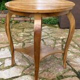 Old wooden pedestal table