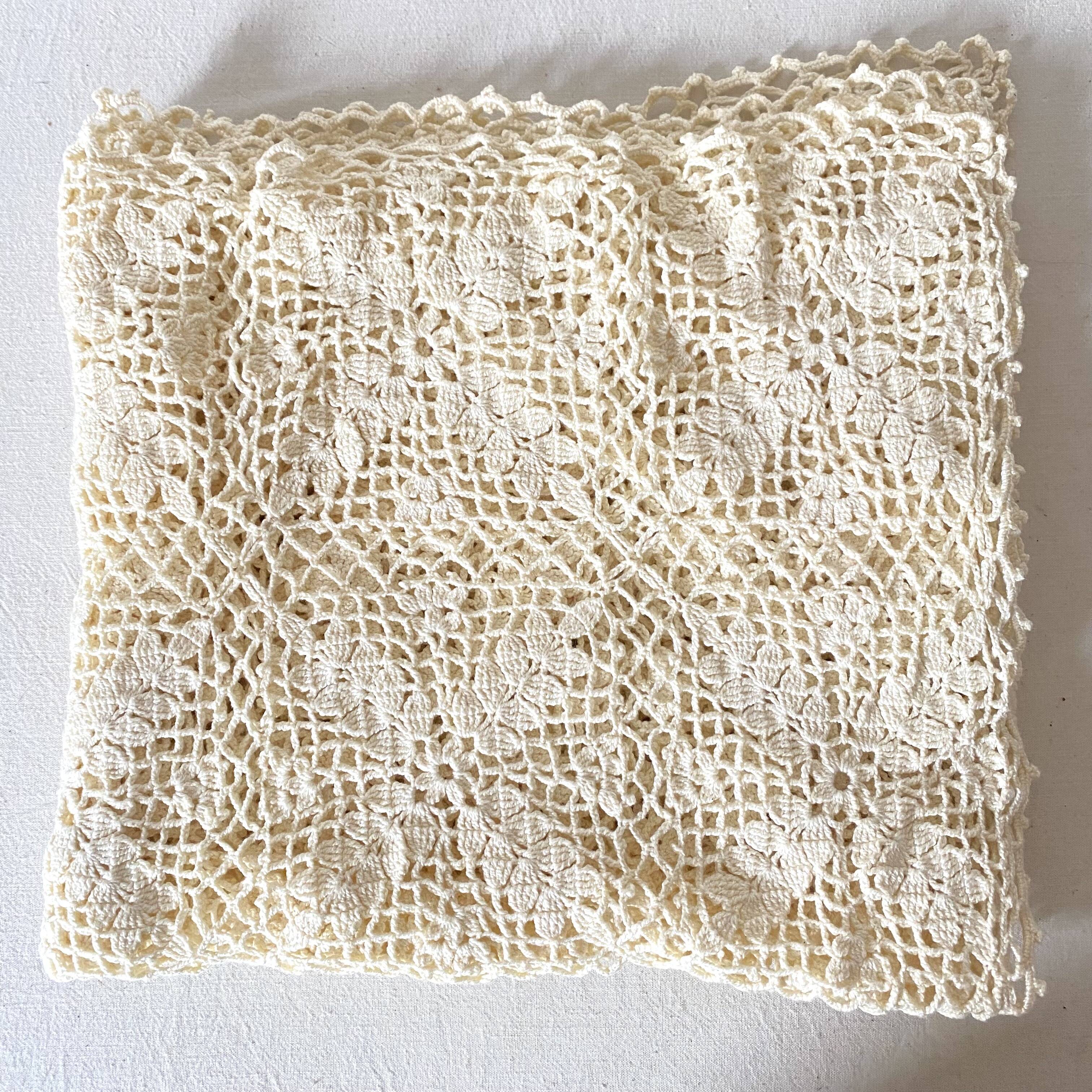 Plaid, couverture au crochet 75X150 cm