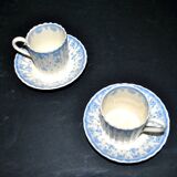 Copeland set of 2 english earthenware espresso cups wt copeland & sons - stoke on trent 1870