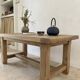 Brutalist coffee table in solid oak