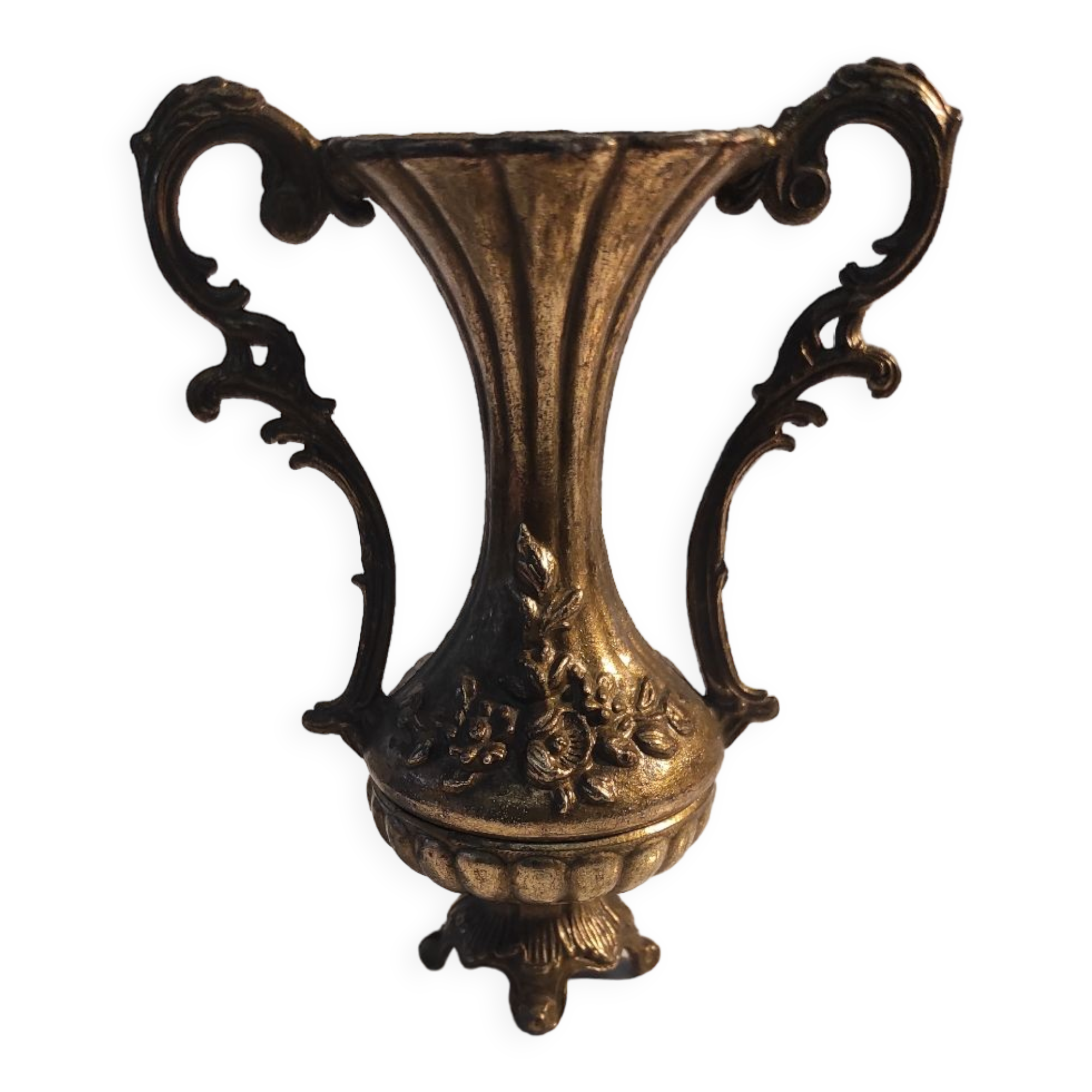 Bronze floral vase
