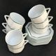 8 coffee tea cups and 8 porcelain saucers Limoges Bernardaud Paul Poiret