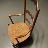 Chaise provençale paillée