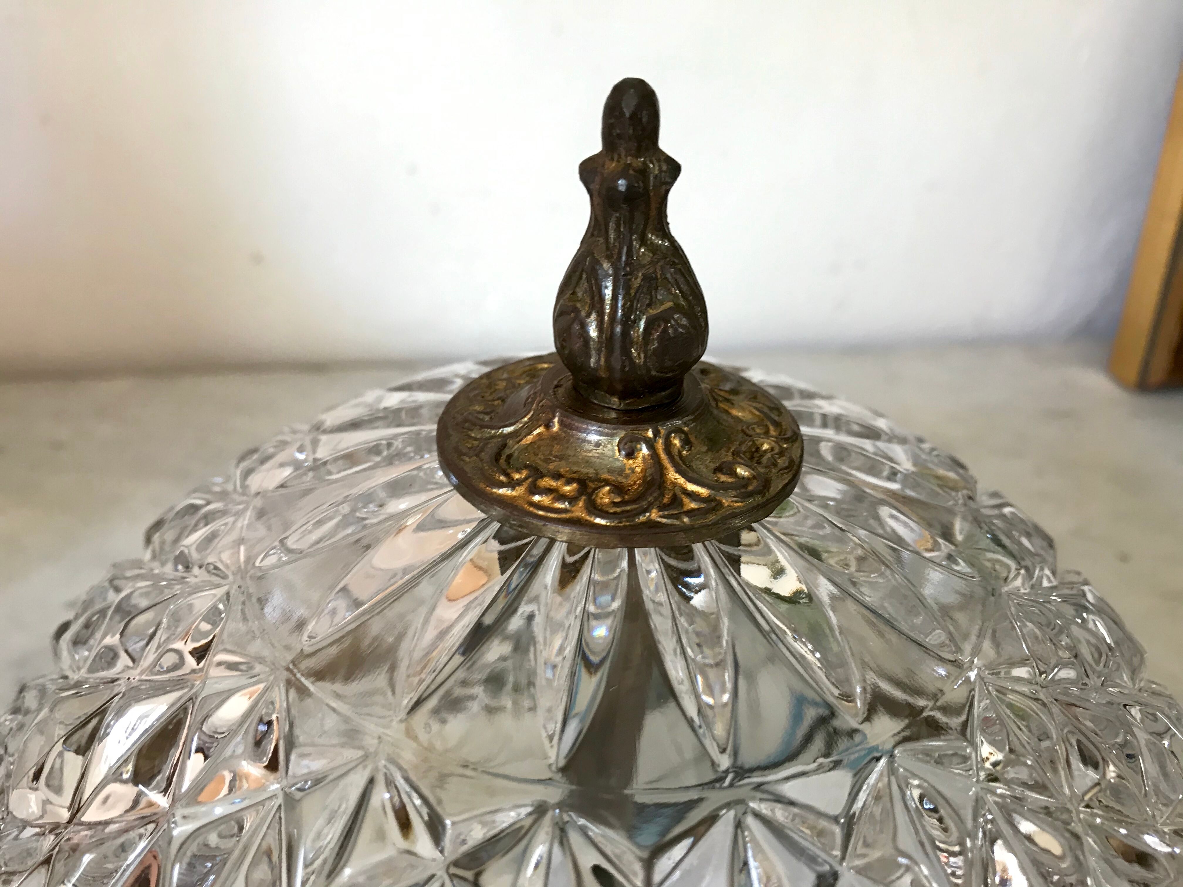 Early 20th century crystal ceiling light