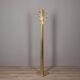 Vintage 80's floor coat rack in golden brass italian design