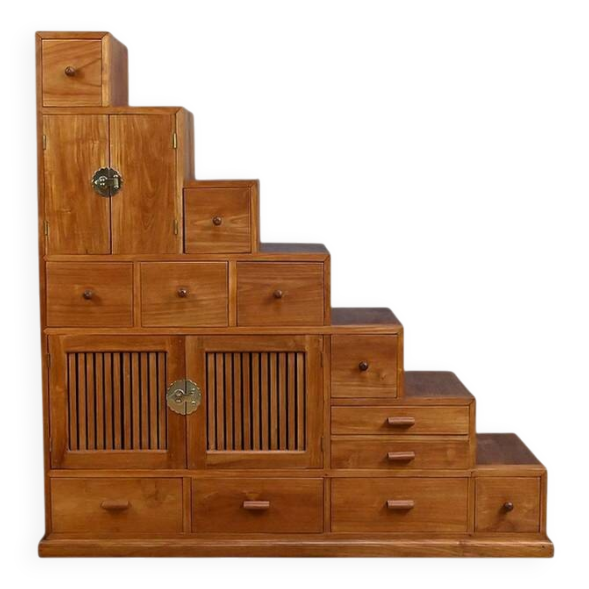 Kaidan Tansu staircase furniture in teak – 2nd part 20th century