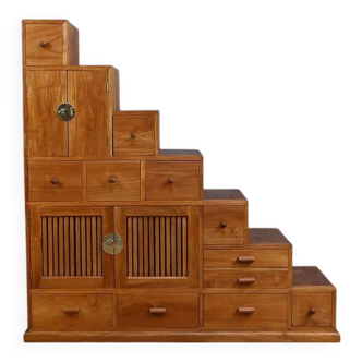 Kaidan Tansu stair furniture in teak – 2nd part 20th century