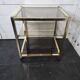 Brass and smoked glass side table from the 70s