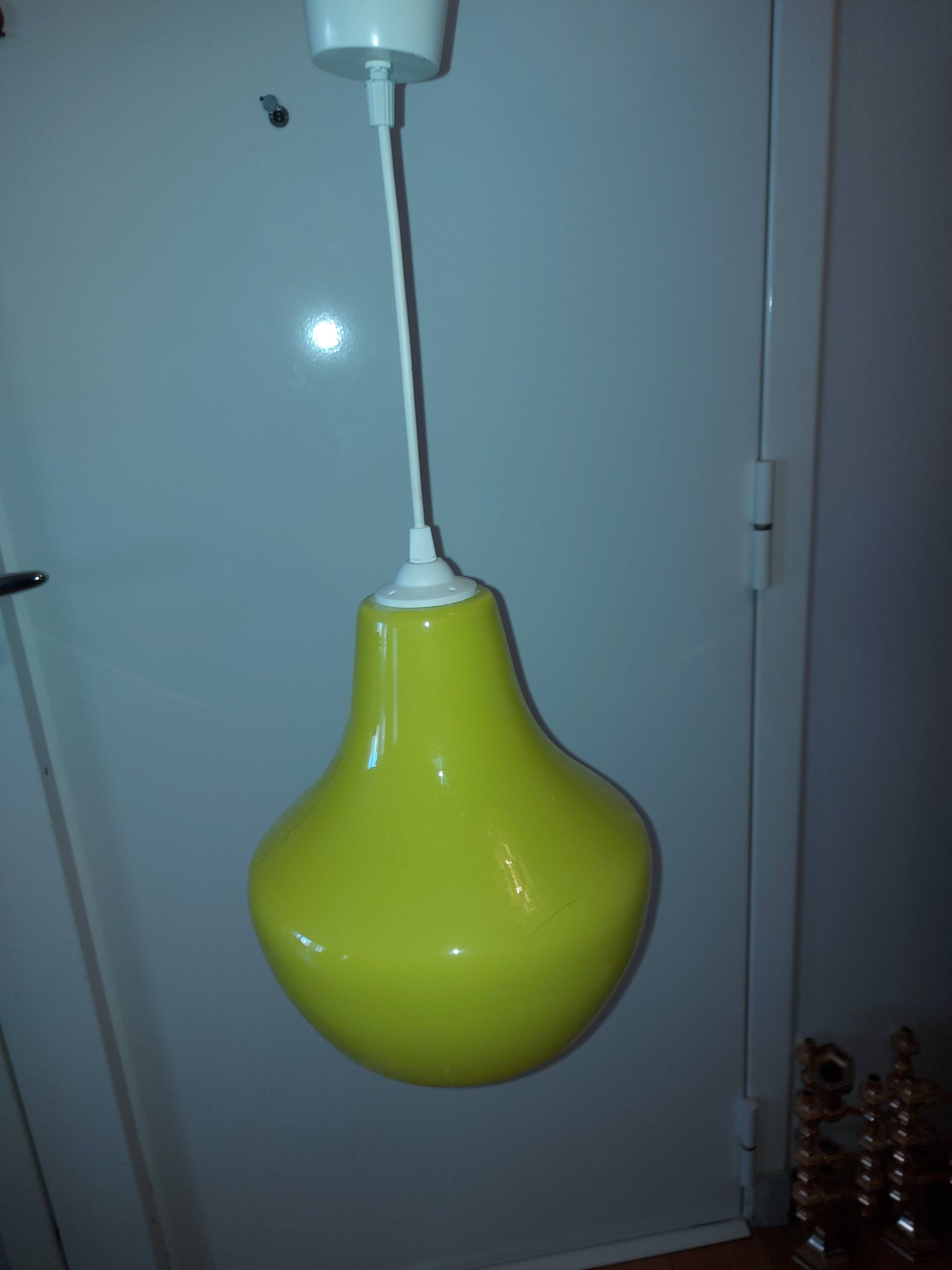 Vintage opaline pendant lamp