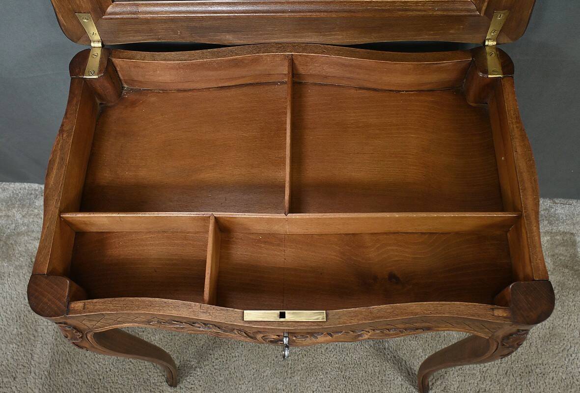 Solid beechwood workbench, Louis XV style – Early 20th century