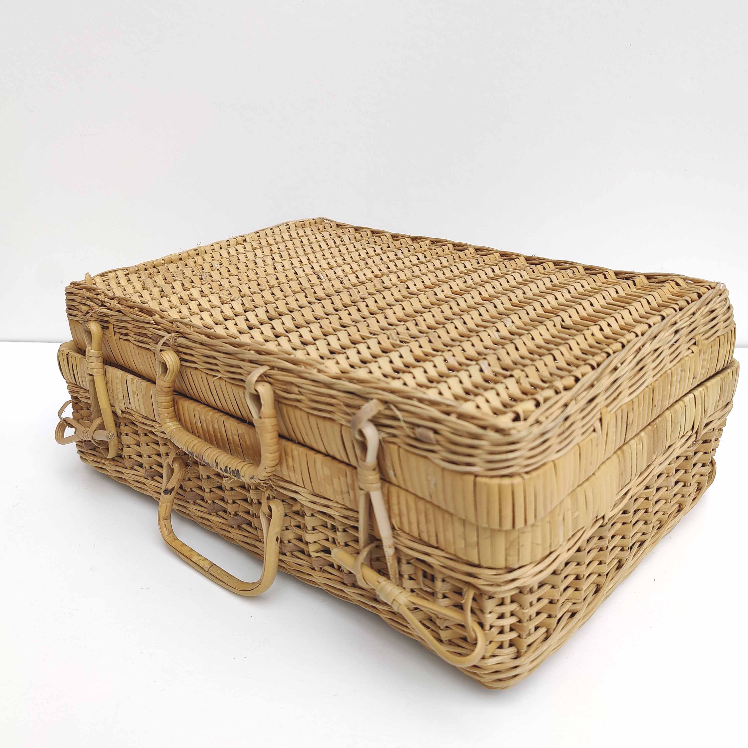 Rattan suitcase
